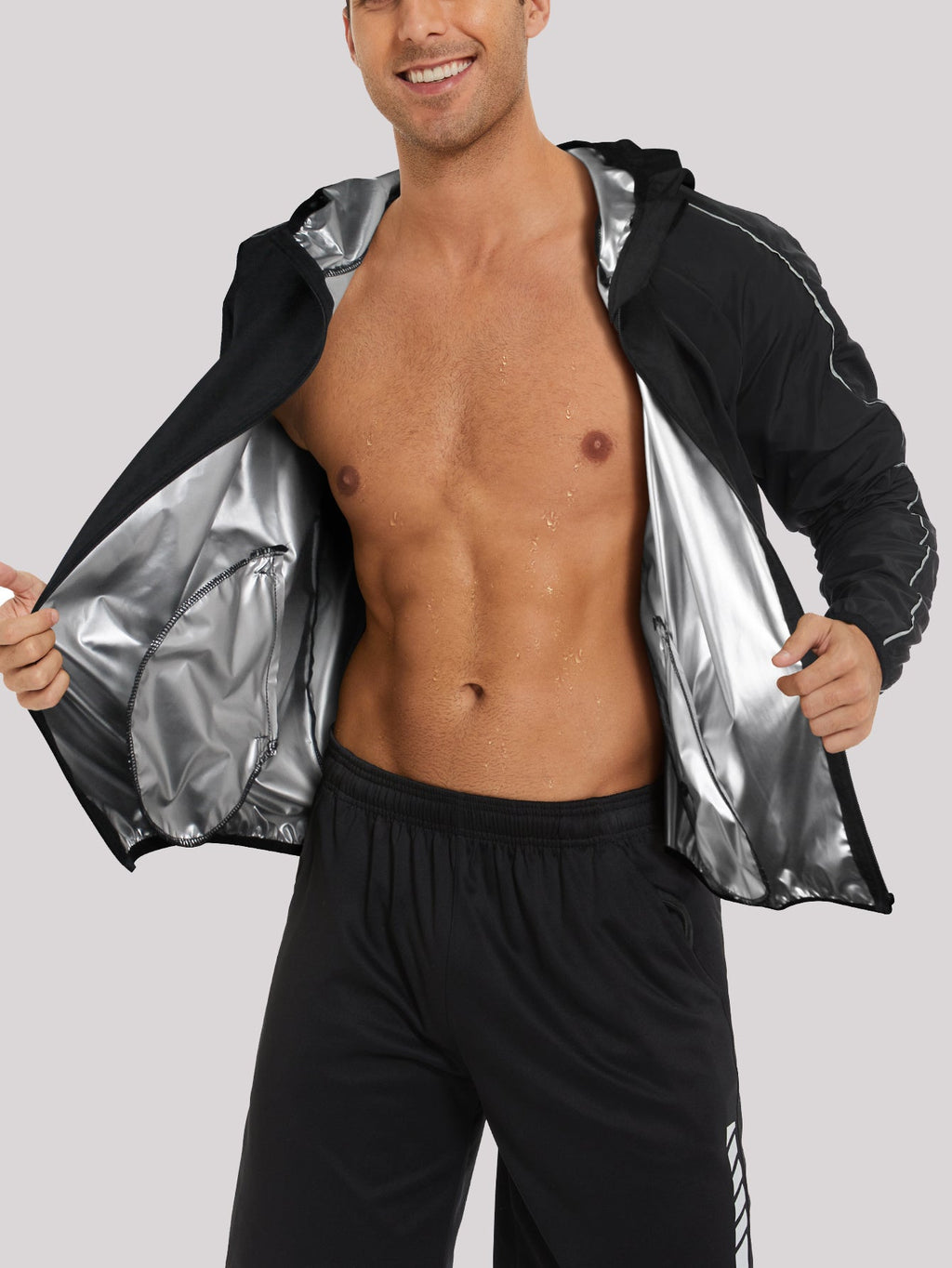 Svett Hoodie™ – Herrhuva med Stretch och Ficka