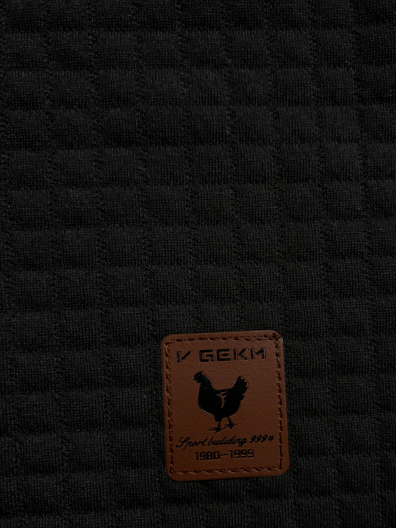 Bohemisk hoodie herr – rutigt långärmad pullover med orange detaljer