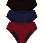 3-pack Menstrosor – Läckagesäkra & Bekväma i Mörka Färger