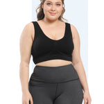 Sömlös sport-bh plus size – andningsbar med push-up & uttagbara inlägg