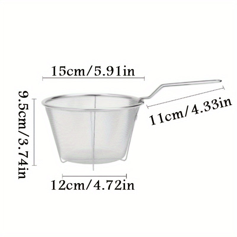 FritösKorg™ – Rostfri Ströksil med Handtag