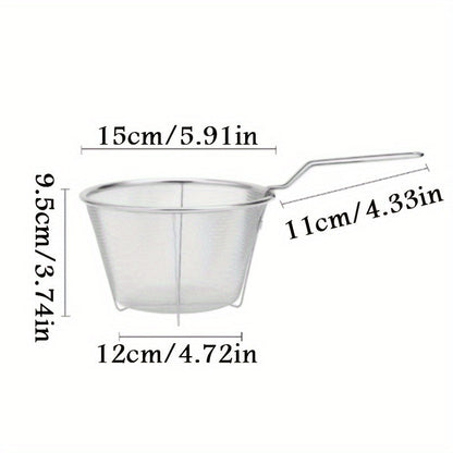 FritösKorg™ – Rostfri Ströksil med Handtag