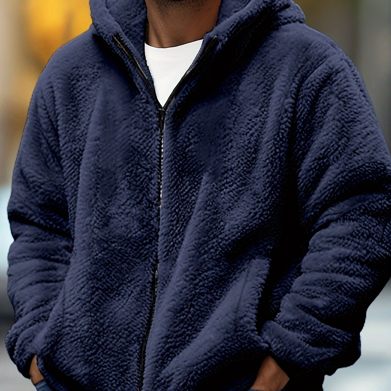 Herrjacka hoodie – fleecefodrad varm höst/vinter