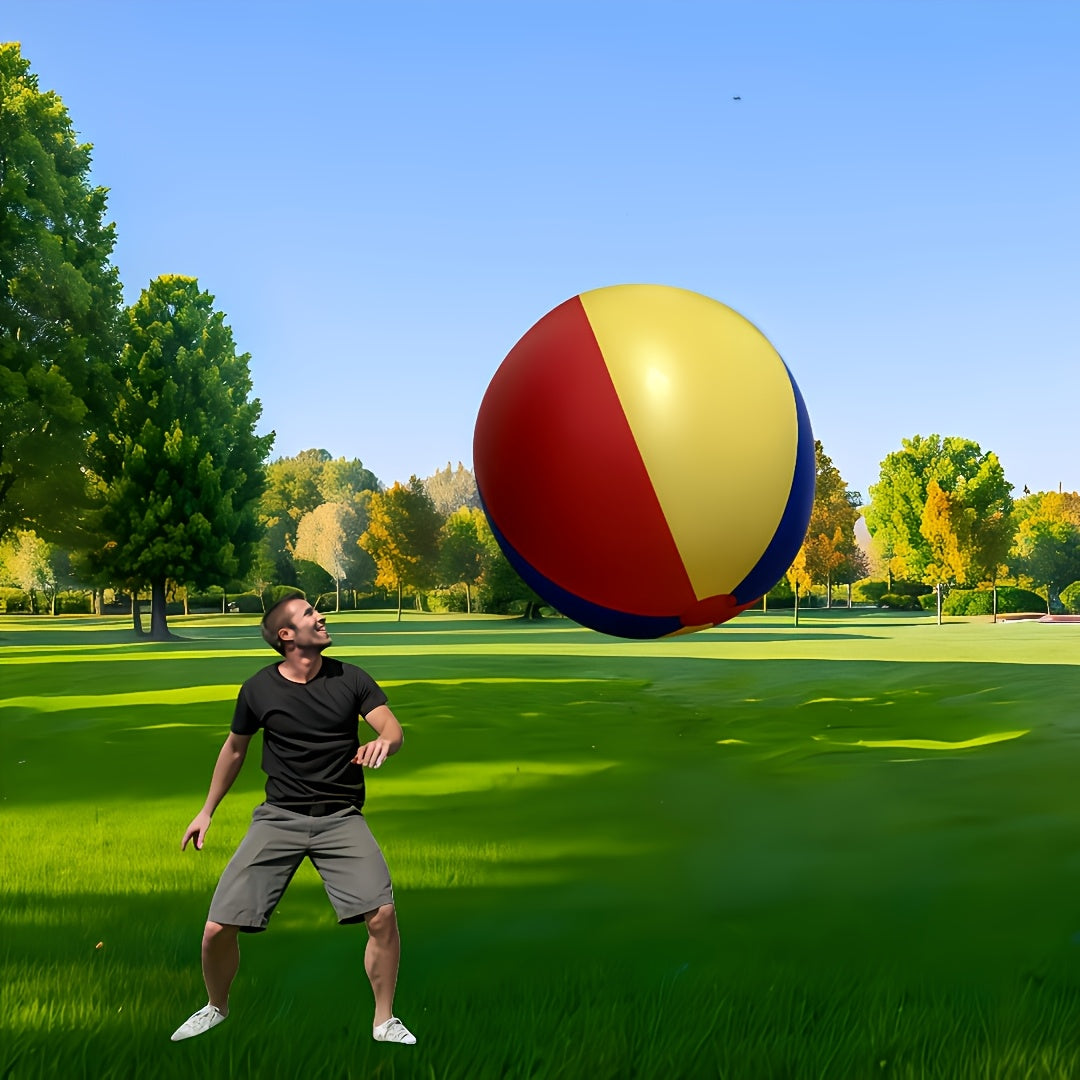 Jättimäinen puhallettava pallo – punainen/keltainen/sininen, rantapeli