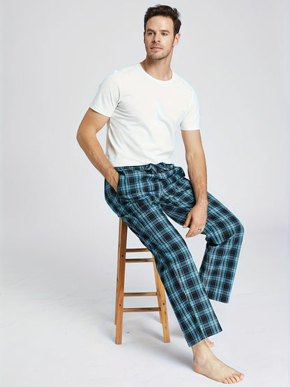 Ruudulliset pyjamahousut™ – Miehet, 1–3 kpl taskuilla