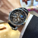 Klocka Rasmus (automatisk herrklocka med skelett-urtavla & tourbillon-inspirerad design)