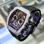 Klocka Kristoffer (automatisk herrklocka i vinfat-design med datum & vattenskydd)