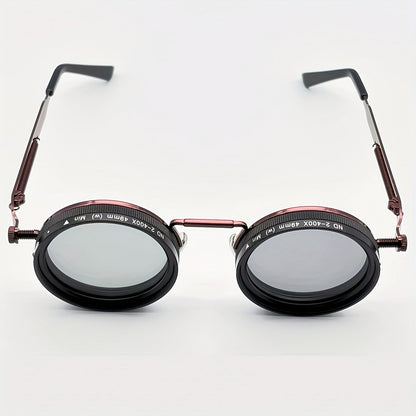 Moderna Justerbara Glasögon med Ljus, Retro Punkstil